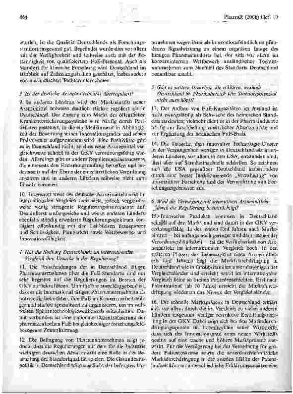 Vorschauseite 3: Steuerung der Arzneimittelausgaben und Stärkung des Forschungsstandortes für die pharmazeutische Industrie