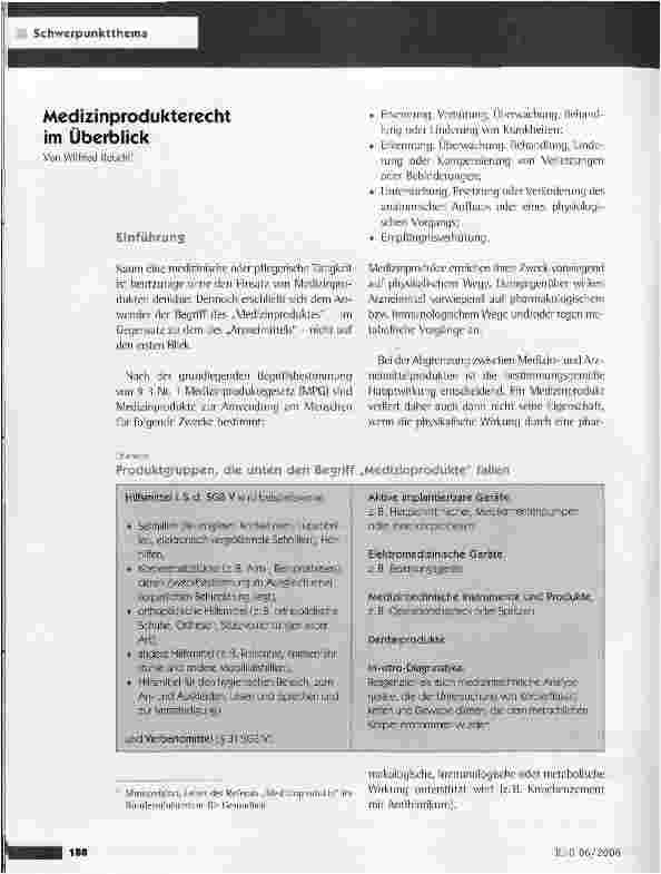 Vorschauseite 1: Medizinprodukterecht im Überblick