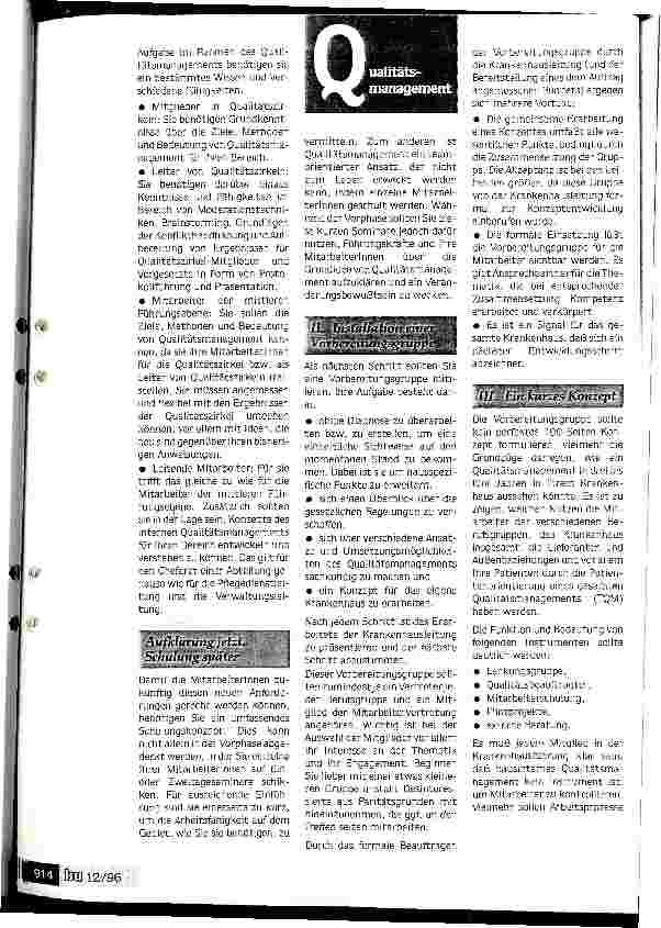Vorschauseite 3: Gründliche Vorbereitung sorgt für Akzeptanz und Enagement
