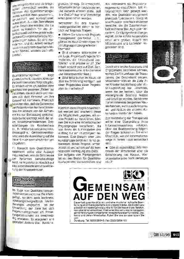 Vorschauseite 4: Gründliche Vorbereitung sorgt für Akzeptanz und Enagement