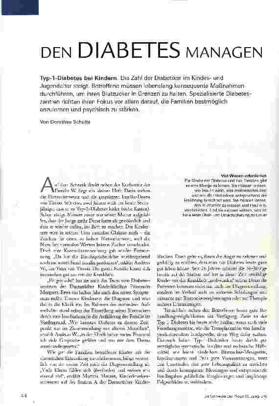 Vorschauseite 1: DEN DIABETES MANAGEN