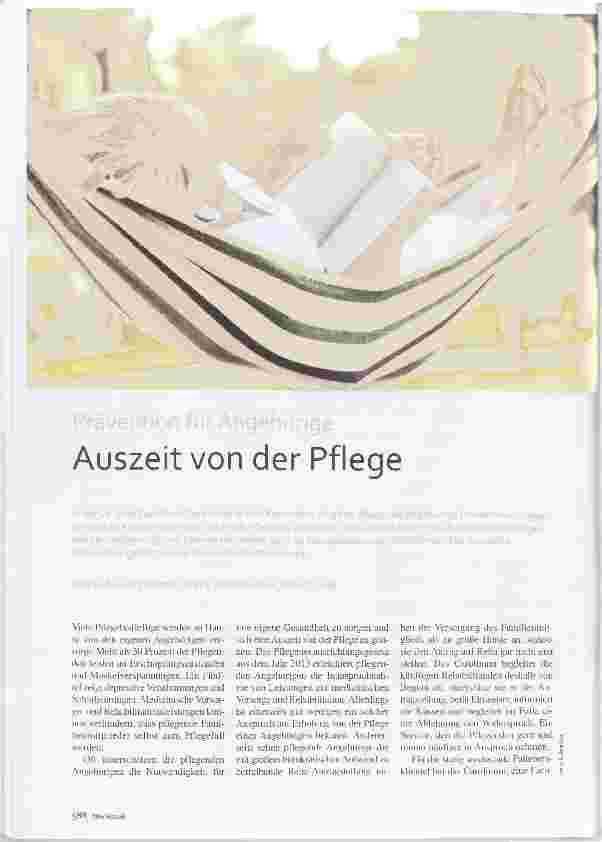 Vorschauseite 1: Auszeit von der Pflege