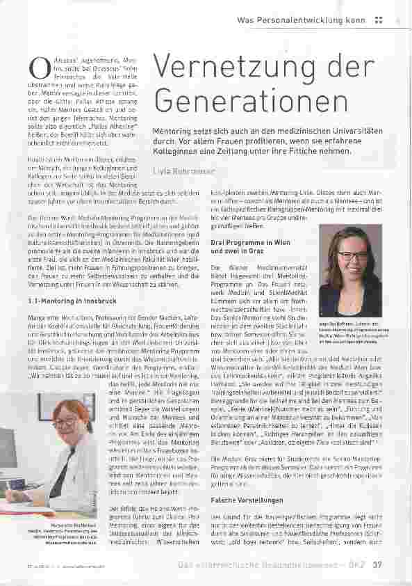 Vorschauseite 1: Vernetzung der Generationen