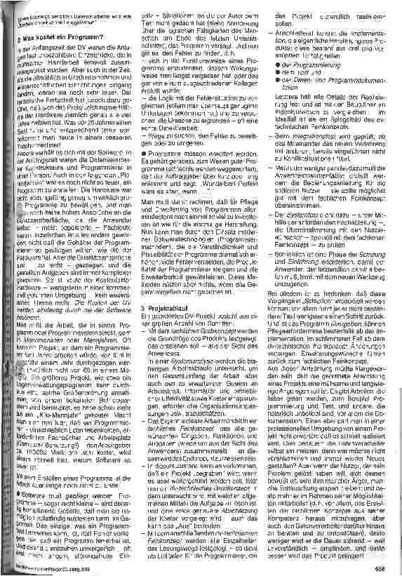 Vorschauseite 2: Elektronische Datenverarbeitung in der Krankenpflege 6. Folge: Einführung in die Welt der EDV