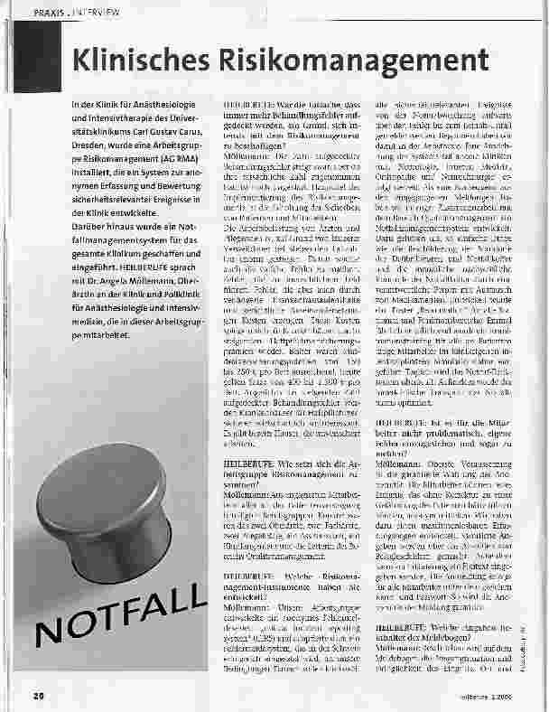 Vorschauseite 1: Klinisches Risikomanagement