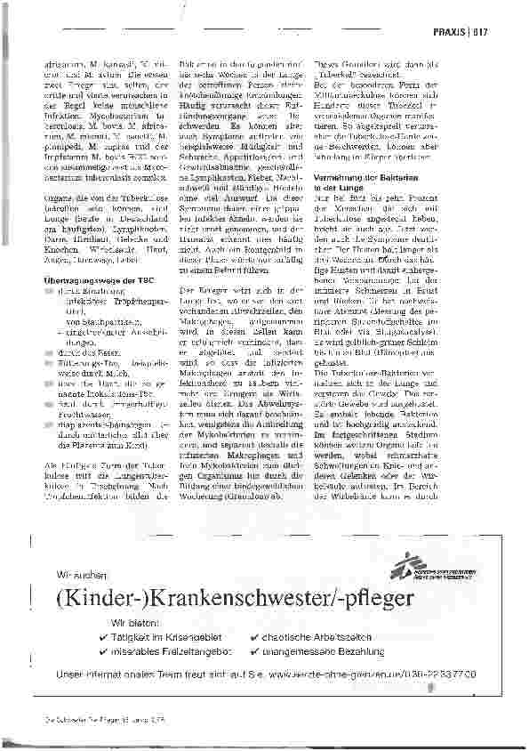 Vorschauseite 2: Von der Mottenbürg zur modernen Therapie