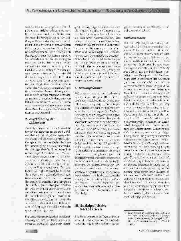 Vorschauseite 3: Die Eingliederungshilfe für Menschen mit Behinderungen - Rechtslage und Perspektiven