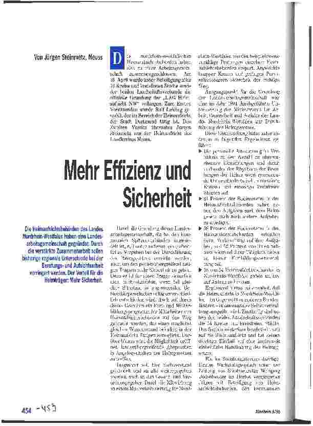 Vorschauseite 1: Mehr Effizienz und Sicherheit