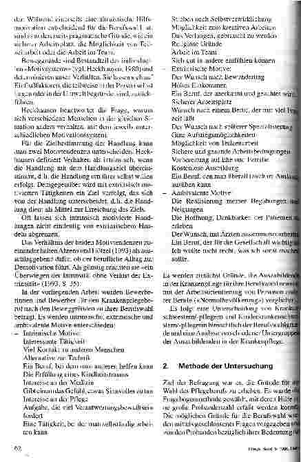 Vorschauseite 2: Motive der Berufswahl und Erwartungen an den Beruf bei Auszubildenden in der Krankenpflege