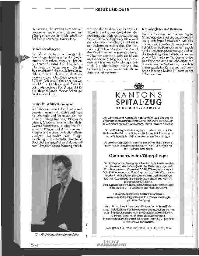 Vorschauseite 2: Maastricht in Aarau - Import von Pflegewissenschaft