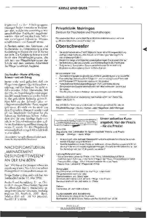 Vorschauseite 3: Maastricht in Aarau - Import von Pflegewissenschaft