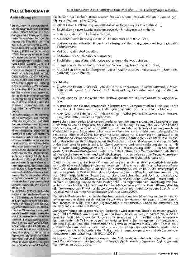 Vorschauseite 3: E-Learning als Bestandteil eines berufspädagogischen Lehrverbundes Pflegewissenschaft