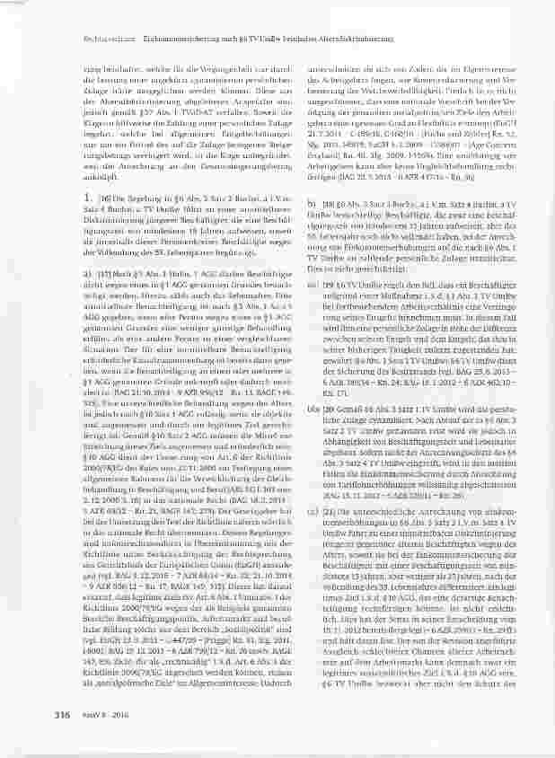 Vorschauseite 4: Einkommenssicherung nach §6 TV UmBw beinhaitet Altersdiskriminierung
