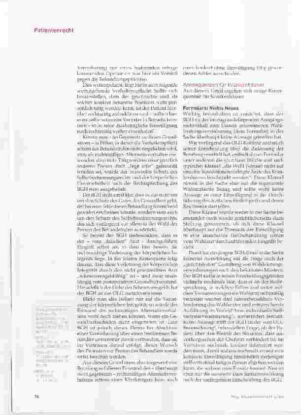 Vorschauseite 3: Der BGH zum Schutzzweck des Einwilligungserfordernisses