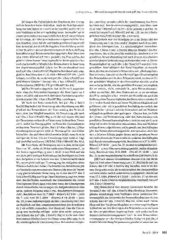 Vorschauseite 2: Mitbestimmungserfordernis nach §47 Abs. 2 und 4 PersVG Bbg