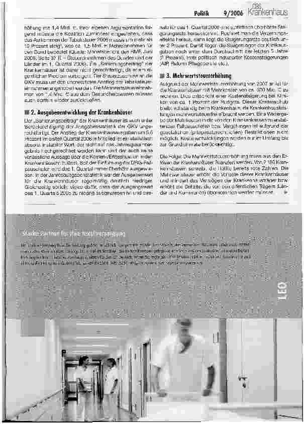 Vorschauseite 3: 750 Mio. € Kürzung der Klinikbudgets nicht verkraftbarBundesweite Kampagne der Krankenhäuser zur Gesundheitsreform