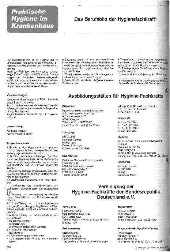 Vorschauseite 1: Das Berufsbild der Hygienefachkraft