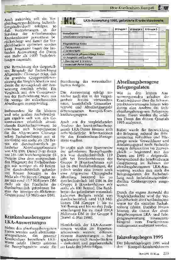 Vorschauseite 2: f&w-Krankenhaus-Kompaß