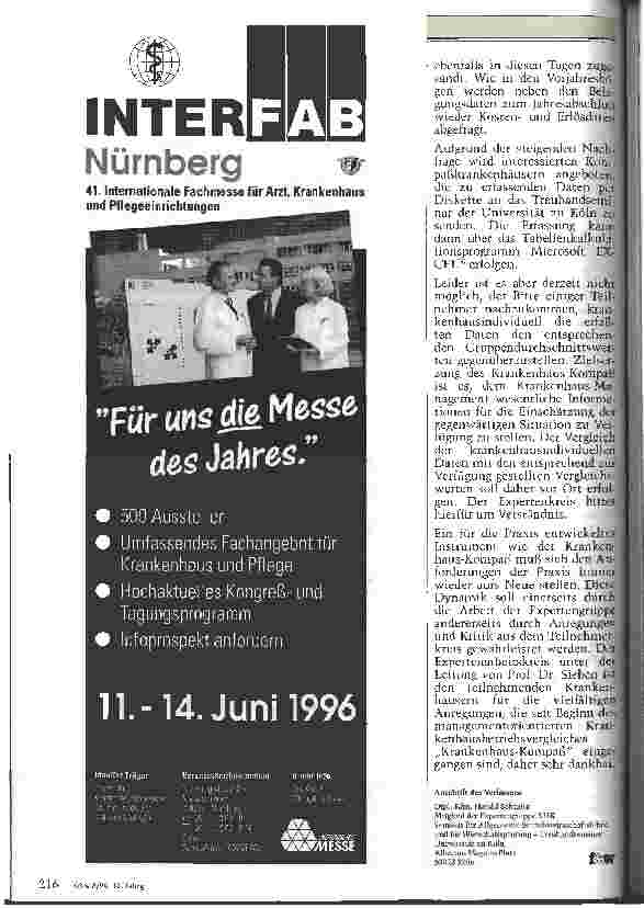 Vorschauseite 3: f&w-Krankenhaus-Kompaß