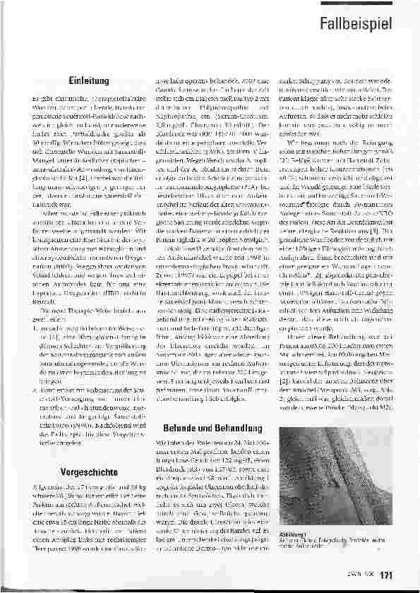 Vorschauseite 2: Heilung und Gewebe-Regeneration bei einer therapieresistenten, hypoxischen Bein-Ulzeration mit Hilfe von Hämoglobin und intermittierter systemischer normobarer Oxygenation