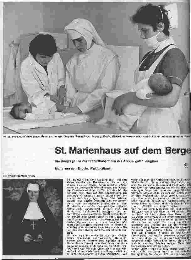 Vorschauseite 1: St. Marienhaus auf dem Berge Die Kongregation der Franziskanerinnen der allerseligsten Jungfrau