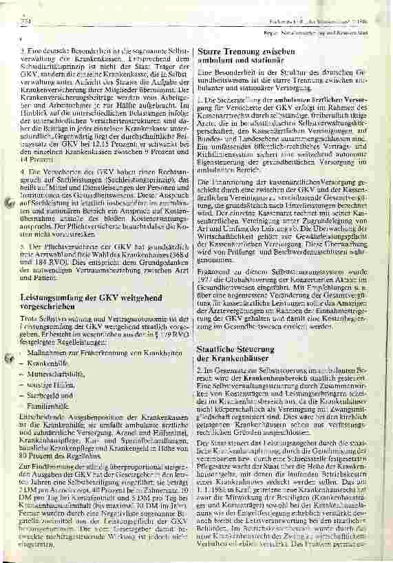 Vorschauseite 2: Sozialversicherung und Krankenhaus