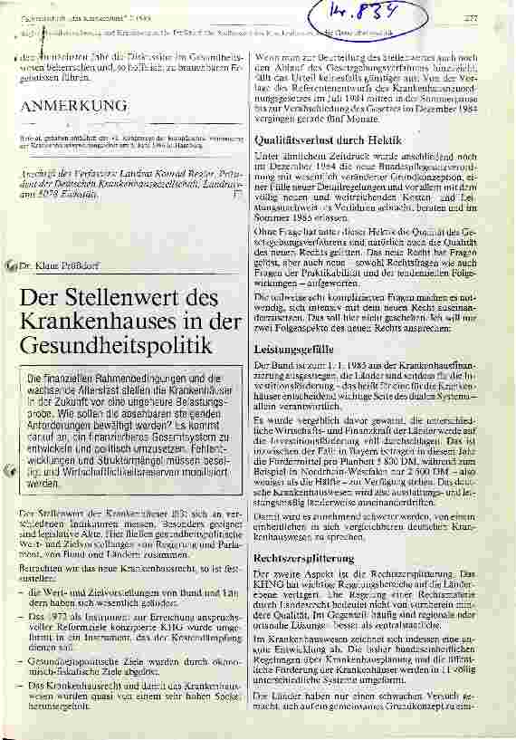 Vorschauseite 5: Sozialversicherung und Krankenhaus