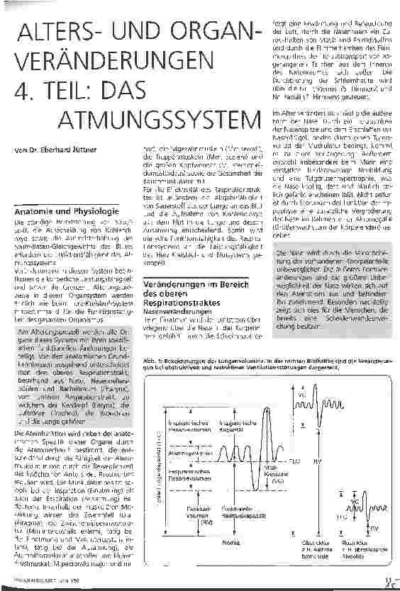 Vorschauseite 1: Altersund Organveränderungen 4. Teil: Das Atmungssystem