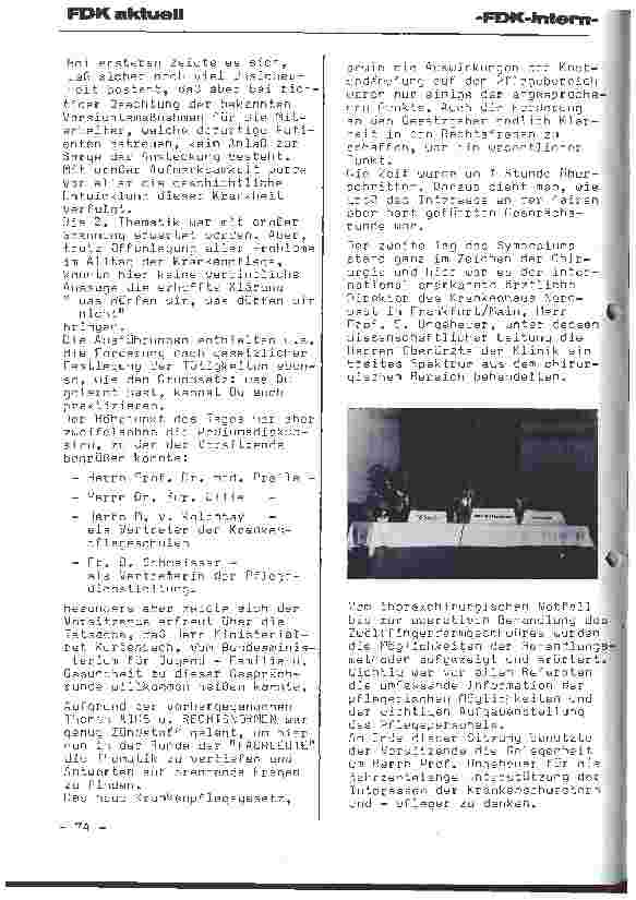 Vorschauseite 2: 3. Schönwald-Symposium für Krankenpflege am 10/11. Oktober 1986
