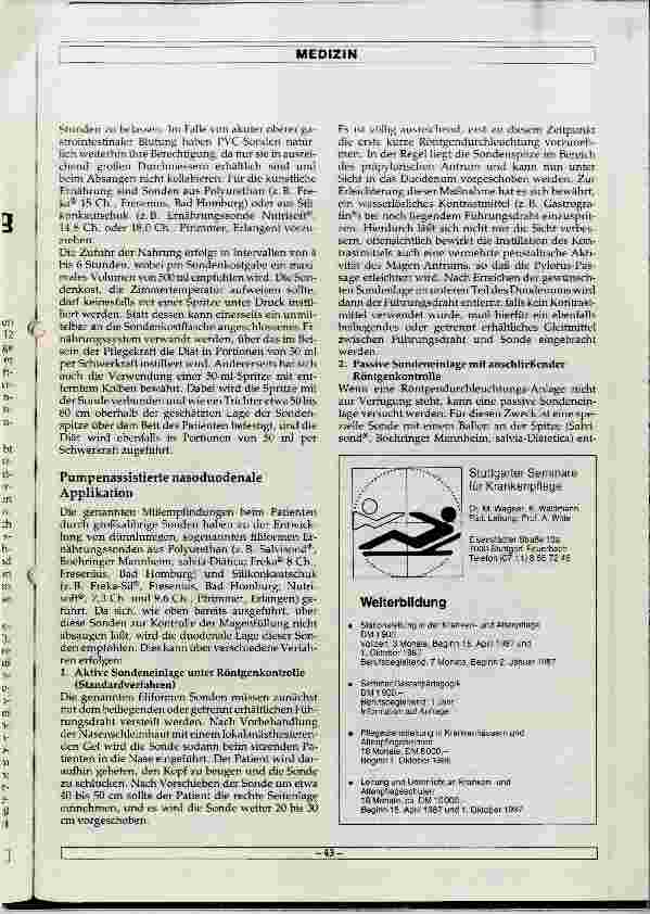Vorschauseite 2: Apparative Hilfsmittel und Technik der enteralen Sondenernährung