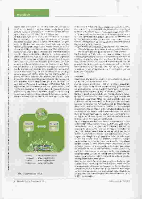 Vorschauseite 3: Ergotherapie 2.0 Partizipation ermöglichen via Internet?