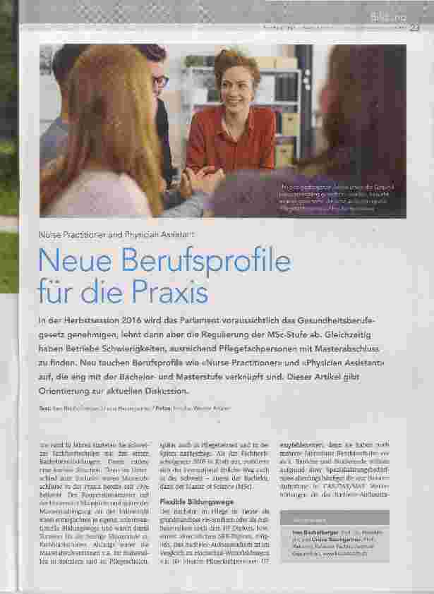 Vorschauseite 1: Neue Berufsprofile für die Praxis