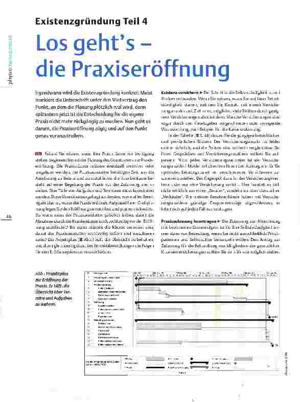 Vorschauseite 1: Existenzgründung Teil 4 Los geht es -die Praxiseröffnung