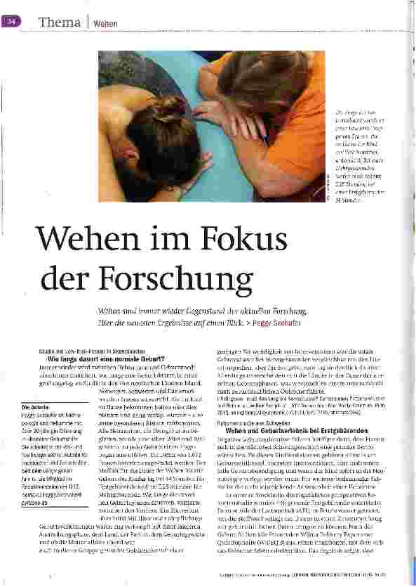 Vorschauseite 1: Wehen im Fokus der Forschung