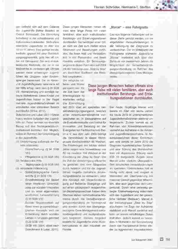 Vorschauseite 2: Übergangsbezogenes Case Management in einer Einrichtung der Jugendhilfe