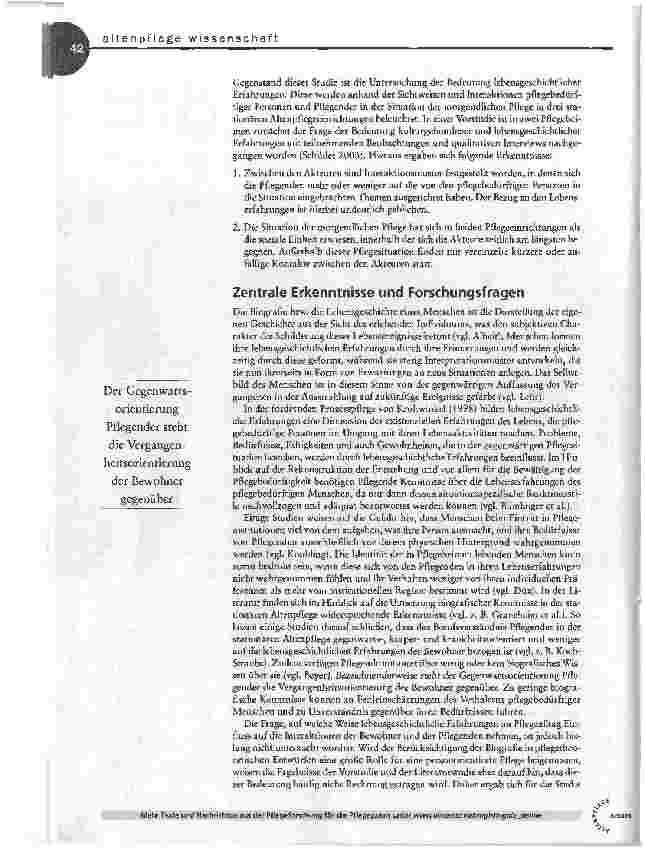 Vorschauseite 2: Existenzielle ErfahrungDie Bedeutung der Biografie in Interaktionsprozessen in der stationären Altenpflege
