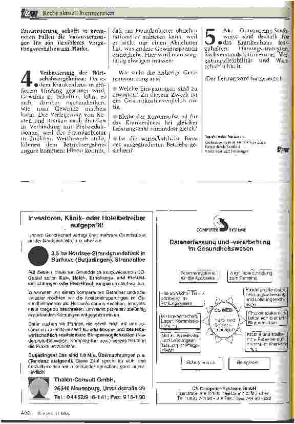 Vorschauseite 3: Rechtsprobleme des Outsourcing im medizinischen Bereich des Krankenhauses
