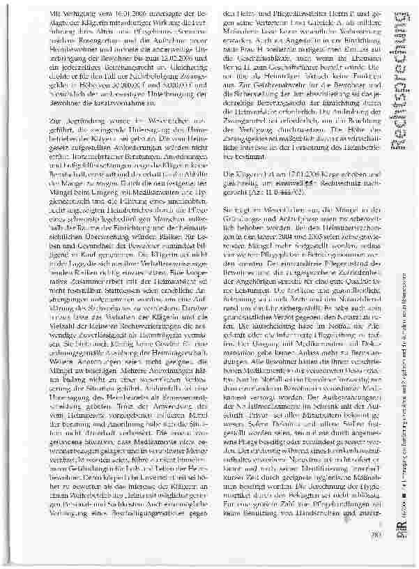 Vorschauseite 3: Zur Untersagung der Fortführung eines Altenund Pflegeheims und die Aufnahme neuer Heimbewohner