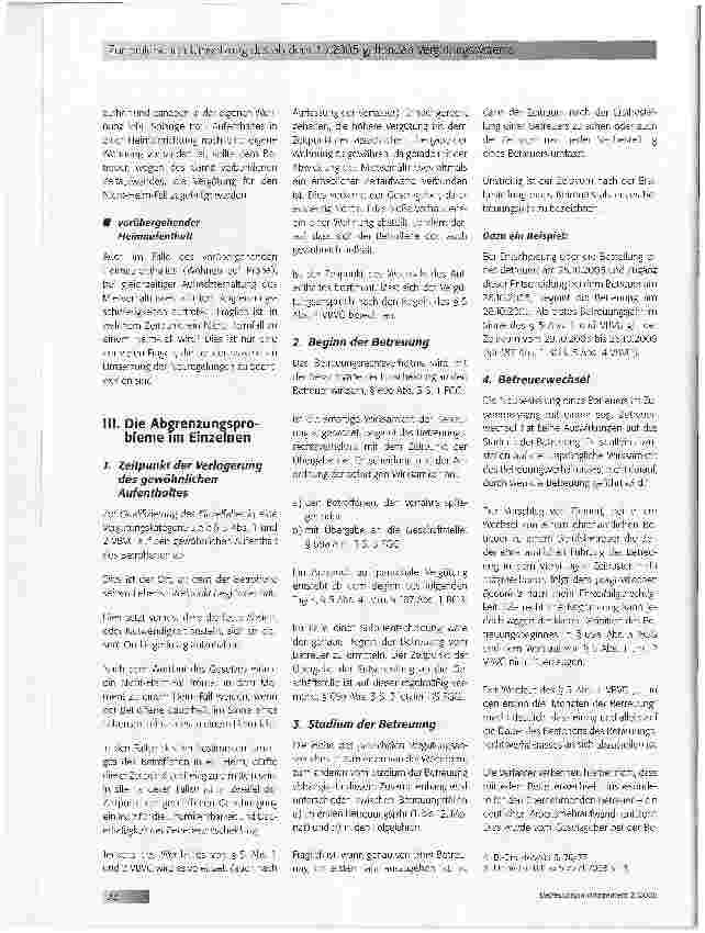 Vorschauseite 3: Zur praktischen Umsetzung des ab 1.7.2005 geltenden Vergütungssystems
