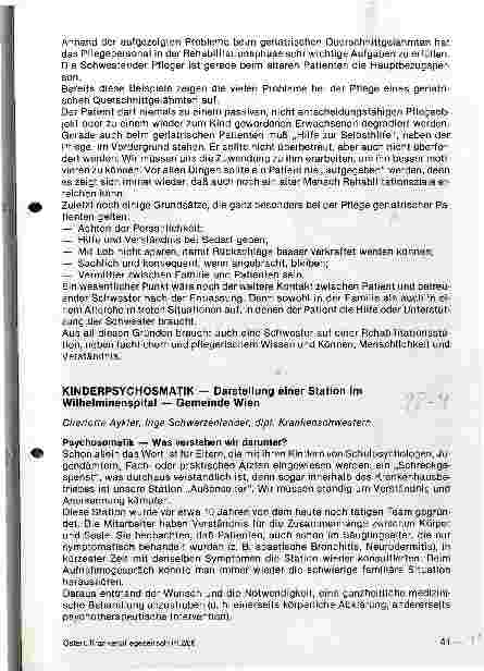Vorschauseite 4: Pflege des geratrischen Querschnittgelähmten Was gibt es zu beachten