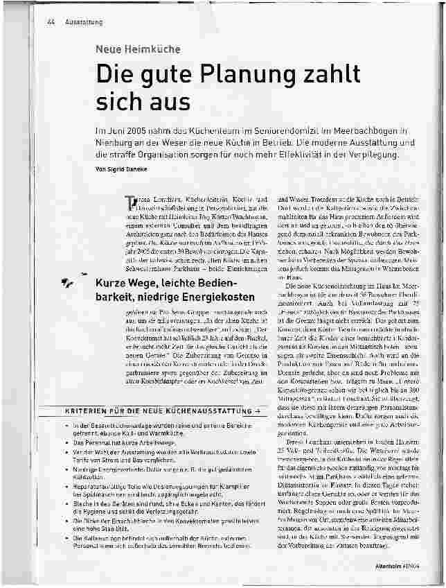 Vorschauseite 1: Die gute Planung zahlt sich aus