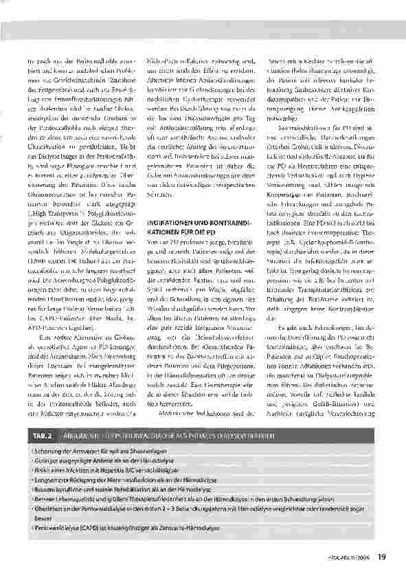 Vorschauseite 4: Peritonealdialyse -State of the Art