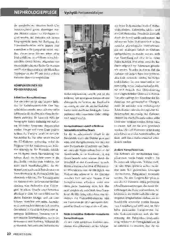 Vorschauseite 5: Peritonealdialyse -State of the Art