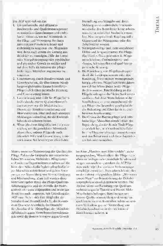 Vorschauseite 2: ZIVILCOURAGE IN DER PFLEGE: HINSEHEN STATT WEGSEHEN - MISSSTÄNDE IN DER PFLEGE NICHT HINNEHMEN