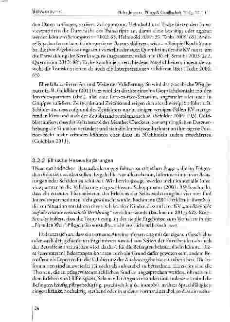 Vorschauseite 5: Die kommunikative Validierung als Gütekriterium in der deutschsprachigen qualitativen pflegewissenschaftlichen Forschung
