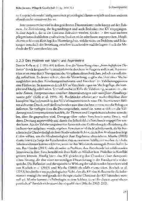 Vorschauseite 6: Die kommunikative Validierung als Gütekriterium in der deutschsprachigen qualitativen pflegewissenschaftlichen Forschung