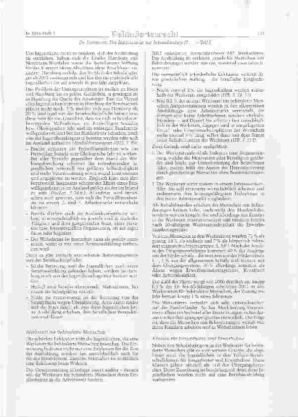 Vorschauseite 3: Die Inklusion in der Sekundarstufe II ist die größte Herausforderung Teil I