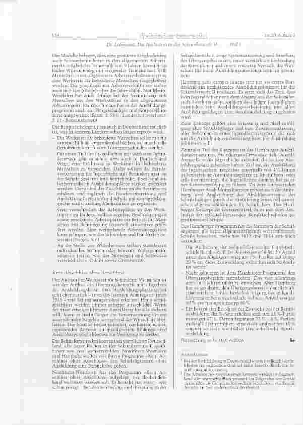 Vorschauseite 6: Die Inklusion in der Sekundarstufe II ist die größte Herausforderung Teil I