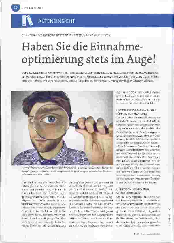 Vorschauseite 1: Haben Sie die Einnahme- Optimierung stets im Auge!