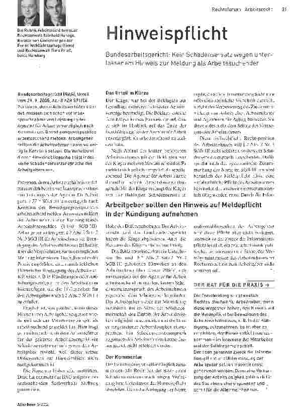 Vorschauseite 1: Hinweispficht
